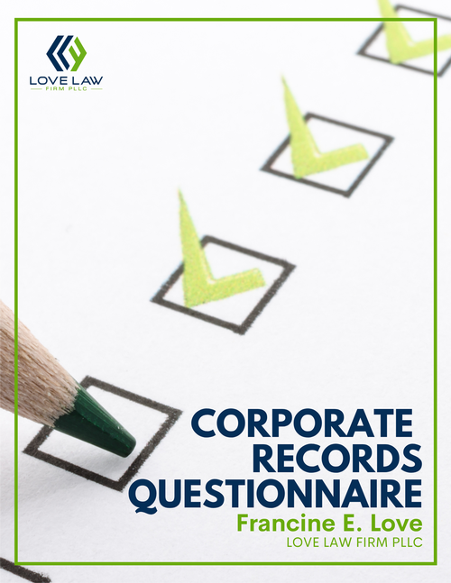 LOVE LAW FIRM's Corporate Records Questionnaire